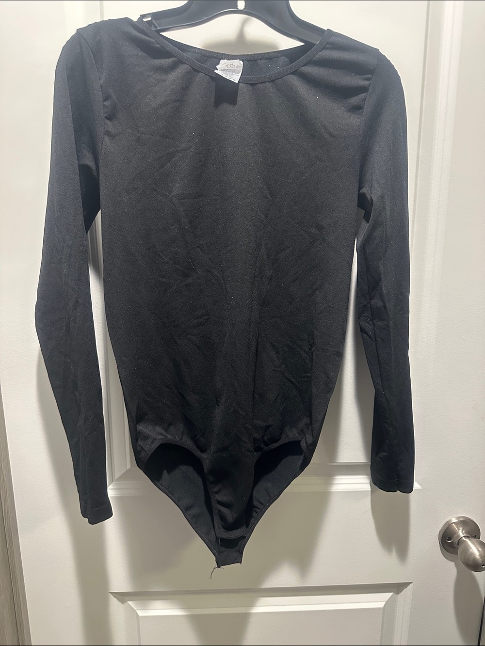 Women’s Black Long-Sleeve One-Piece Bodysuit